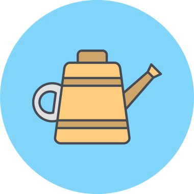 Çaydanlık ikonu. Beyaz arkaplanda izole edilmiş web tasarımı için çaydanlık vektör simgelerinin basit çizimi