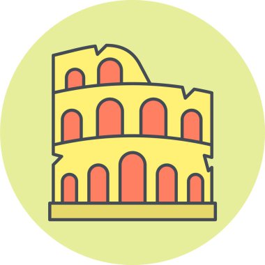 Bir bina simgesinin vektör illüstrasyonu