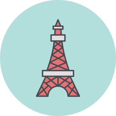 Kule simgesinin vektör illüstrasyonu