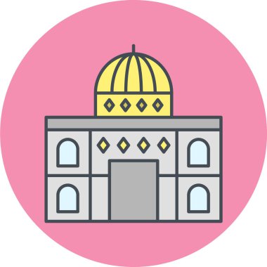 Kiliseye. Web simgesi basit illüstrasyon