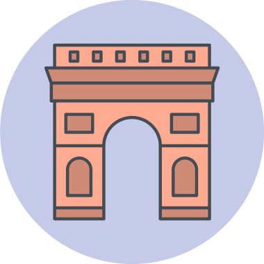 Bir bina simgesinin vektör illüstrasyonu