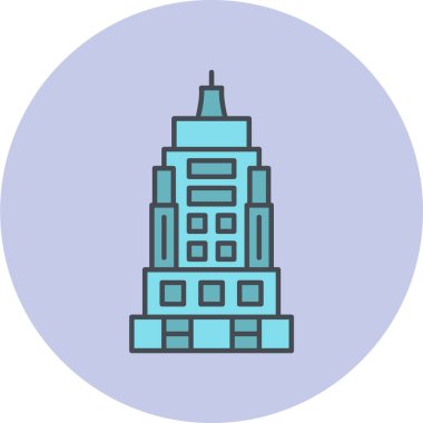 Modern yapı simgesinin vektör illüstrasyonu