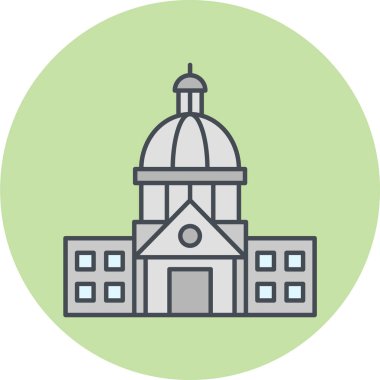 Kiliseye. Web simgesi basit illüstrasyon