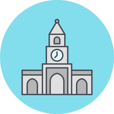 Moda tarzı izole edilmiş arka planda kilise simgesi