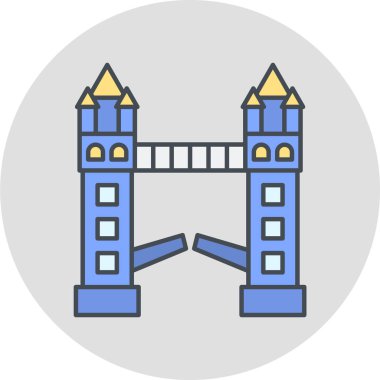 Bir bina simgesinin vektör illüstrasyonu