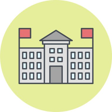 Modern yapı simgesinin vektör illüstrasyonu