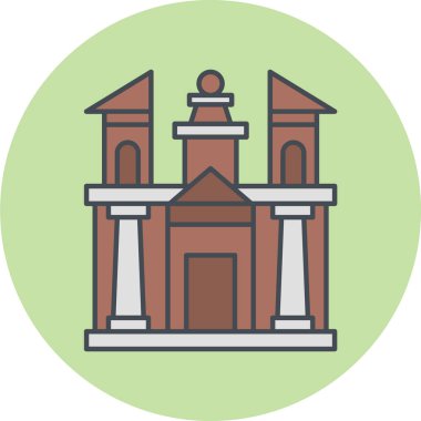 Kiliseye. Web simgesi basit illüstrasyon