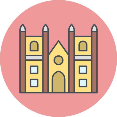 Bina. Web simgesi basit illüstrasyon