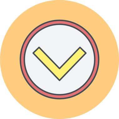 aşağı ok simgesi, vektör illüstrasyonu