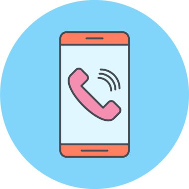 Telefon simgesi vektör illüstrasyonu