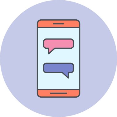 Cep telefonu simgesi, vektör illüstrasyonu