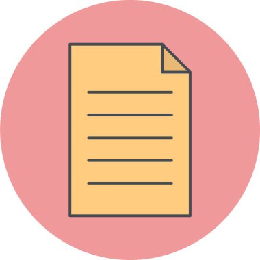 belge simgesi vektör illüstrasyonu