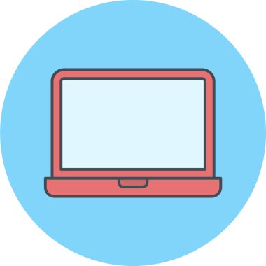 Dizüstü bilgisayar simgesi vektör çizimi