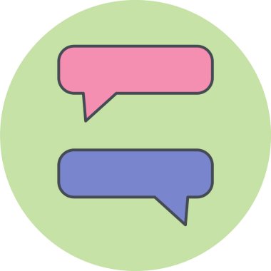 Sohbet simgesi vektör illüstrasyonu