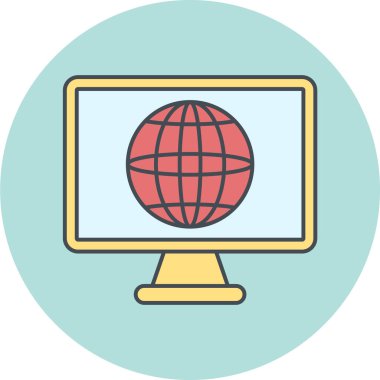 vektör lcd simgesi illüstrasyonu