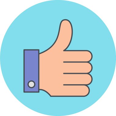 başparmak yukarı simgesi, vektör illüstrasyonu