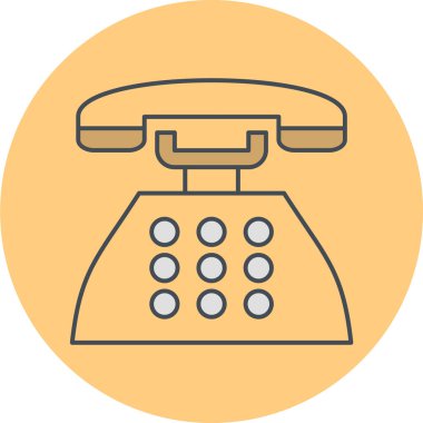 Telefonunuz var. Web simgesi basit illüstrasyon