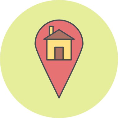 Bir harita işaretçisinin vektör illüstrasyonu