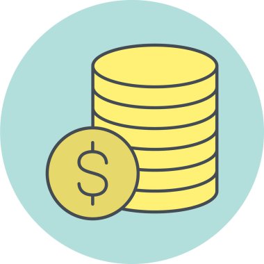 Para simgesinin vektör illüstrasyonu