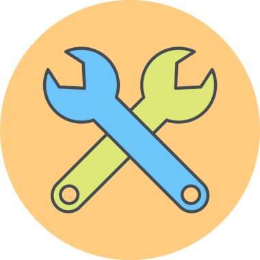 İngiliz anahtarı simgesinin vektör illüstrasyonu