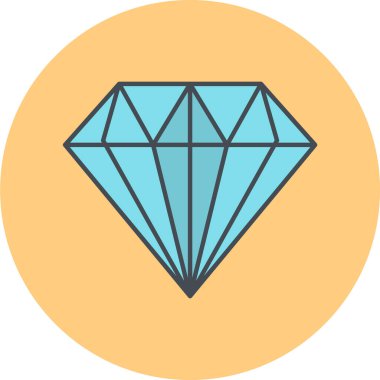 Elmas simgesi vektör illüstrasyonu