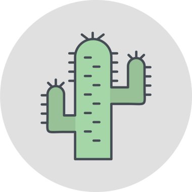 Kaktüs simgesi vektör illüstrasyonu