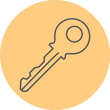 Anahtar simgesi vektör illüstrasyonu