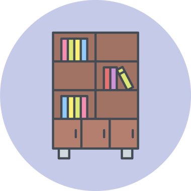 kitaplık vektör simgesi modern basit illüstrasyon