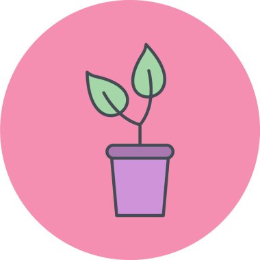 bitki simgesi vektör illüstrasyonu