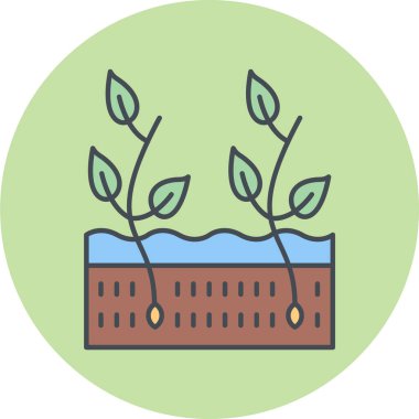 Bitki. Web simgesi basit illüstrasyon