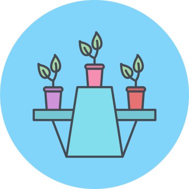 bitki, bitkiler, bahçe, bahçe, bahar, çiçek, düz renk ikonu. vektör illüstrasyonu