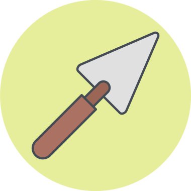 Moda Biçimli Trowel Simgesi İzole Arkaplan