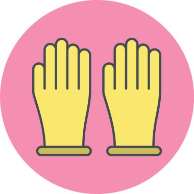 Eldiven simgesi vektör illüstrasyonu