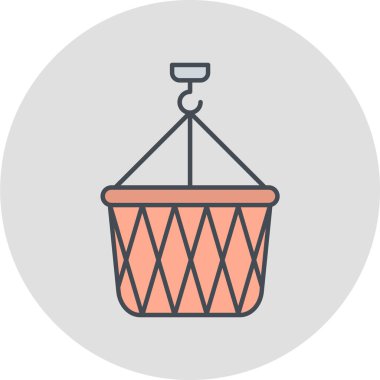 Alışveriş sepeti ikonu. vektör illüstrasyonu