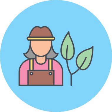 çiftçi ikonu vektör illüstrasyonu