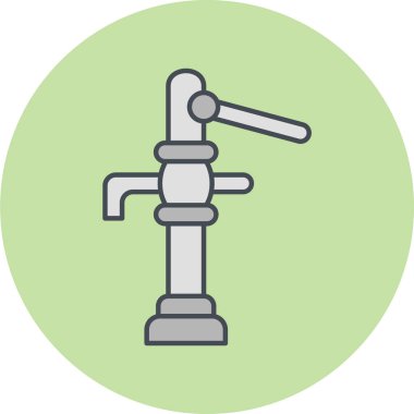 Bir boru simgesinin vektör illüstrasyonu