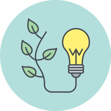 Yeşil enerji simgesinin vektör illüstrasyonu