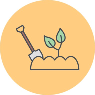 Bitki simgesinin vektör illüstrasyonu