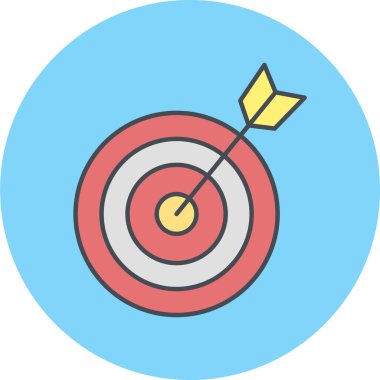 hedef simge vektör illüstrasyonu