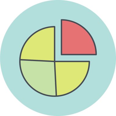 Pasta grafiği simgesi. vektör illüstrasyonu