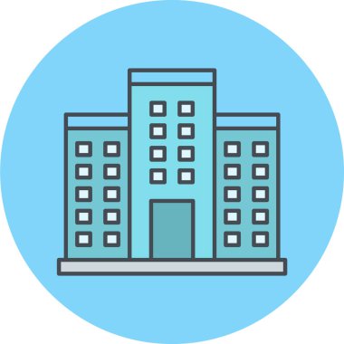 Modern hastane simgesinin vektör illüstrasyonu