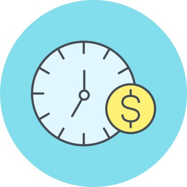 Saat simgesinin vektör illüstrasyonu