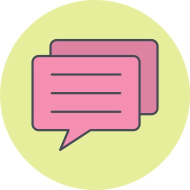 Konuş. Web simgesi basit illüstrasyon