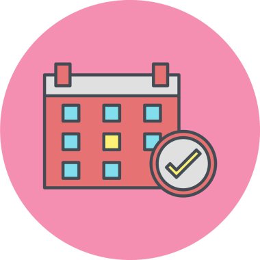 Takvim simgesi vektör illüstrasyonu