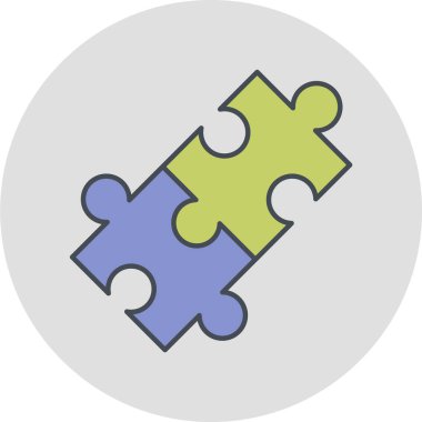 Bulmaca simgesi vektör çizimi