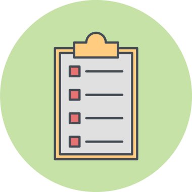 Kontrol listesi. Web simgesi basit illüstrasyon