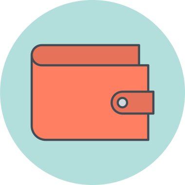 cüzdan ikonu vektör illüstrasyonu