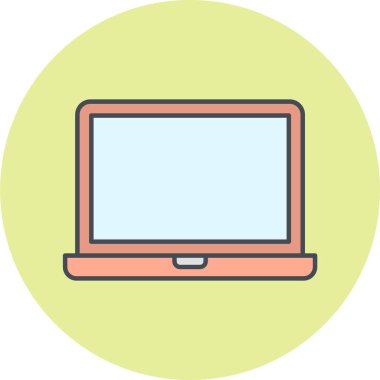 Dizüstü bilgisayar simgesi vektör çizimi