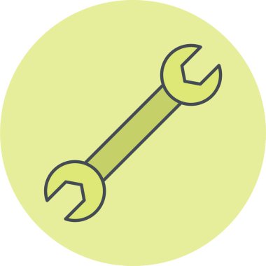 İngiliz anahtarı simgesinin vektör illüstrasyonu