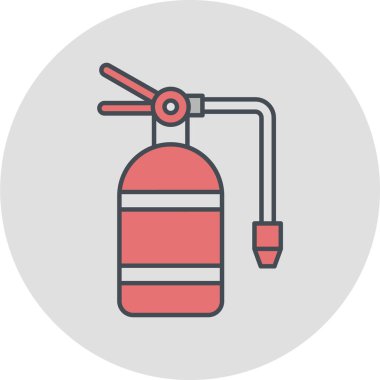 Yangın söndürme simgesi, vektör illüstrasyonu